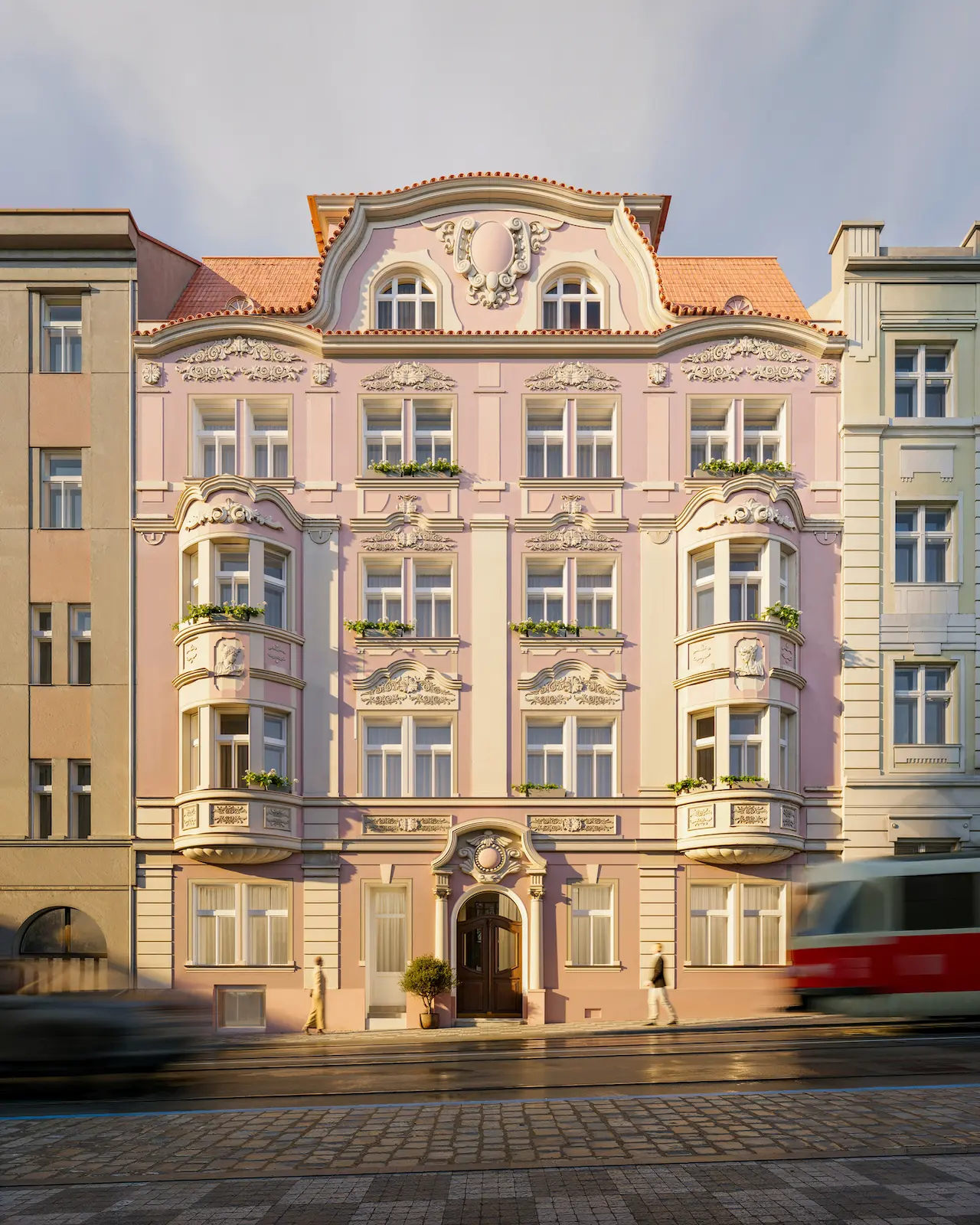 Bělehradská 29, exteriér čelní pohled