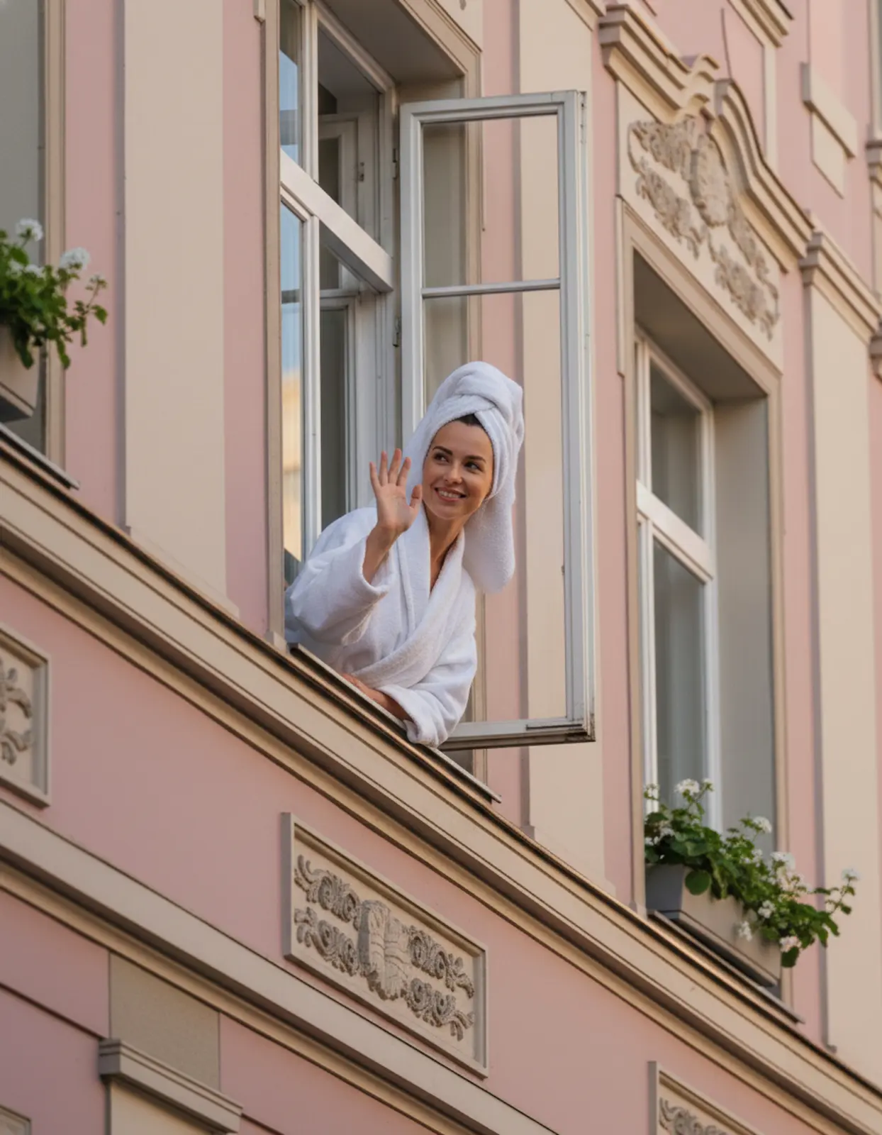 Bělehradská 29, noční exteriér