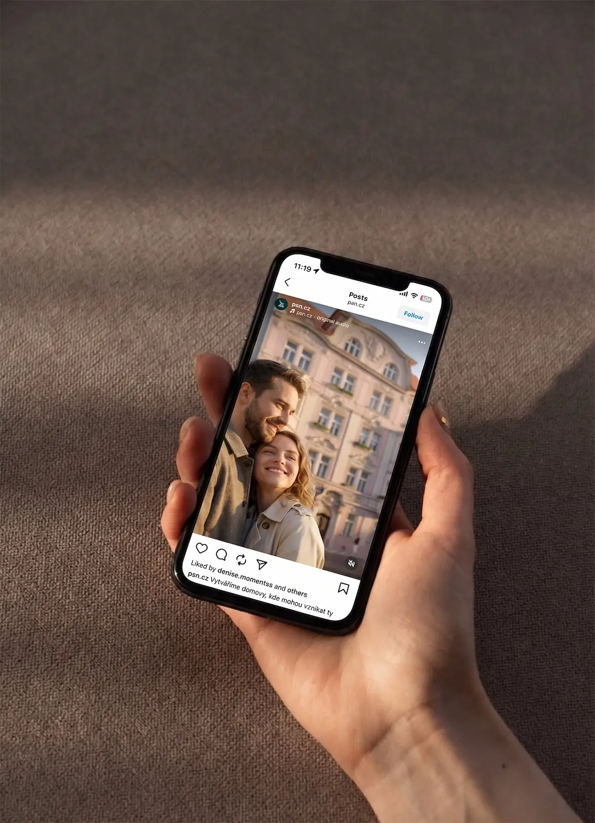 Bělehradská 29, Instagram Reels mockup