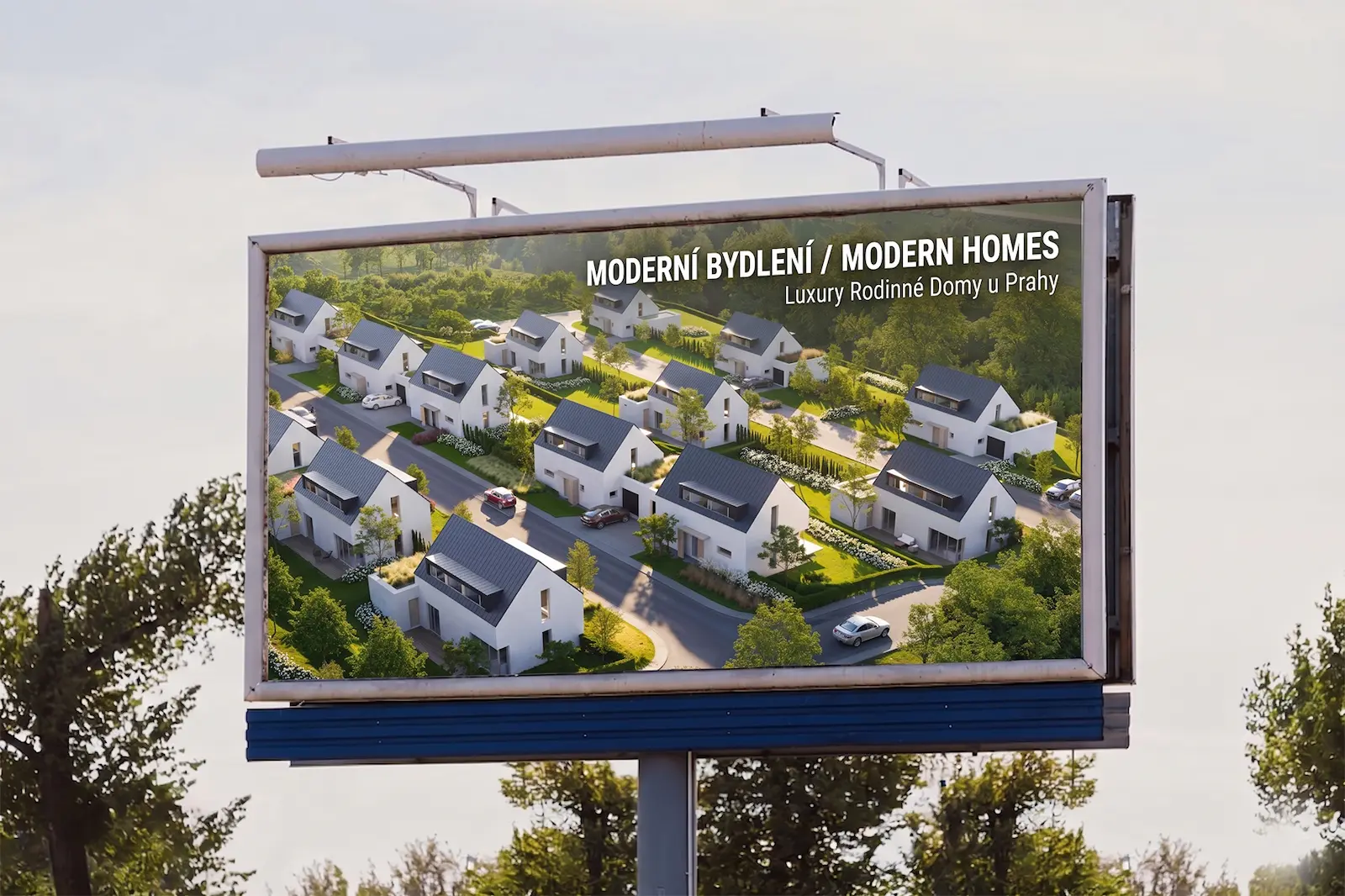Project Ježkovice, billboard Moderní bydlení