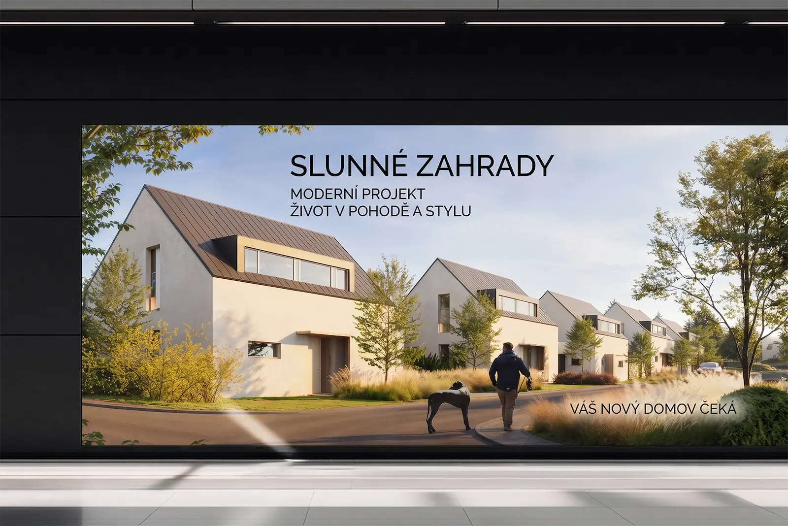 Project Ježkovice, digitální billboard Slunné zahrady
