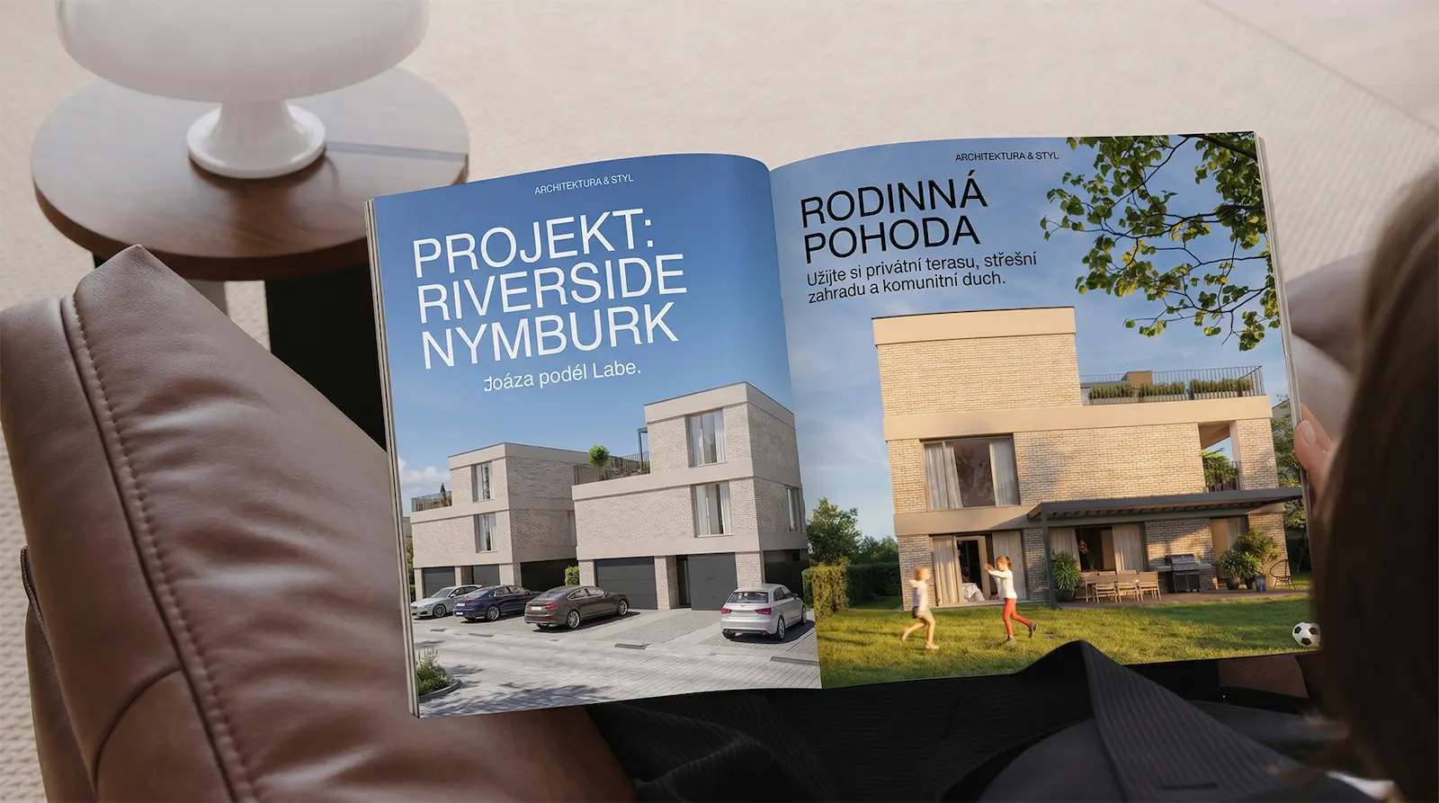 Riverside Nymburk, prodejní brožura, dvoustrana