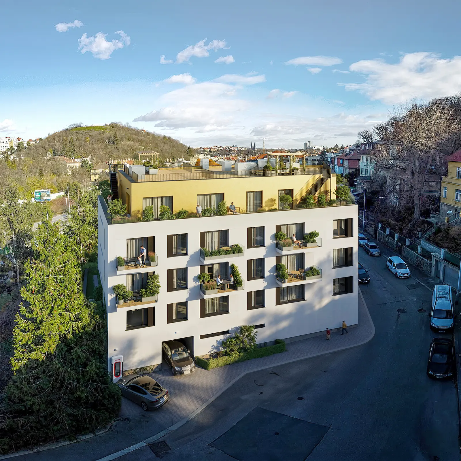 Solis Residence, letecký pohled na projekt