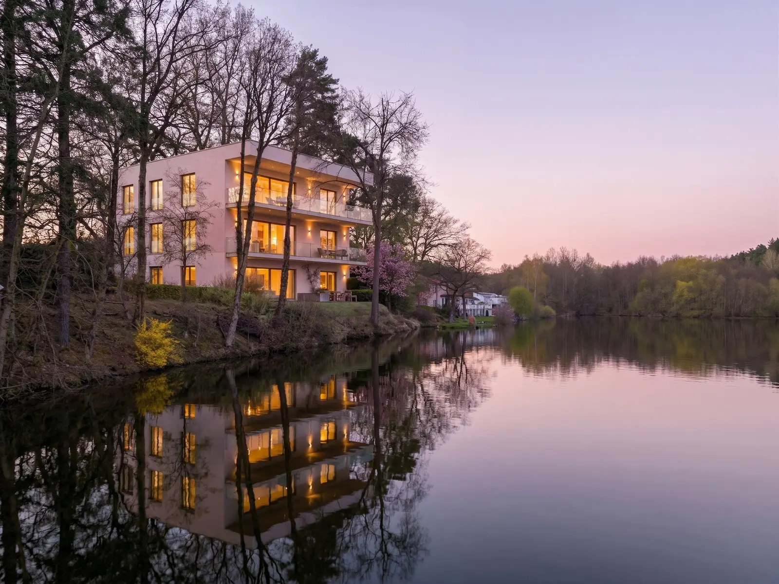 Vila Westfield, exteriér za večerního světla, vizualizace 06