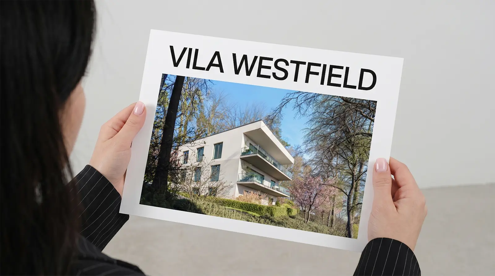 Vila Westfield, tištěný materiál s logem projektu