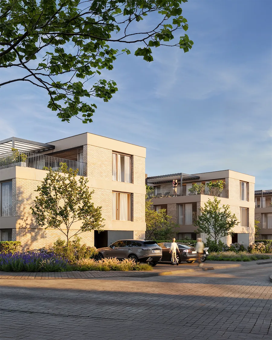 Riverside Nymburk, 3D vizualizace rezidenčního projektu u řeky, fotorealistické rendery exteriéru | Yuna Studio